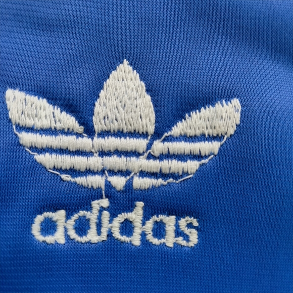 VTG 80s Adidas ATP Keyrolan Blue 3 Stripes Track Jacket Zip Up Trefoil USA Sz M - Picture 7 of 14
